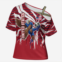 Personalized United States Soccer Cross Shoulder Shirt American Eagle World Football Mascot