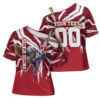 Personalized United States Soccer Cross Shoulder Shirt American Eagle World Football Mascot