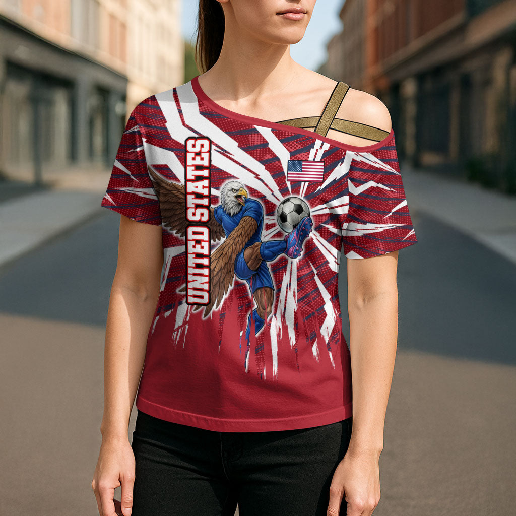 Personalized United States Soccer Cross Shoulder Shirt American Eagle World Football Mascot