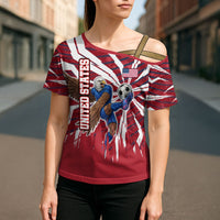 Personalized United States Soccer Cross Shoulder Shirt American Eagle World Football Mascot