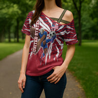 Personalized United States Soccer Cross Shoulder Shirt American Eagle World Football Mascot