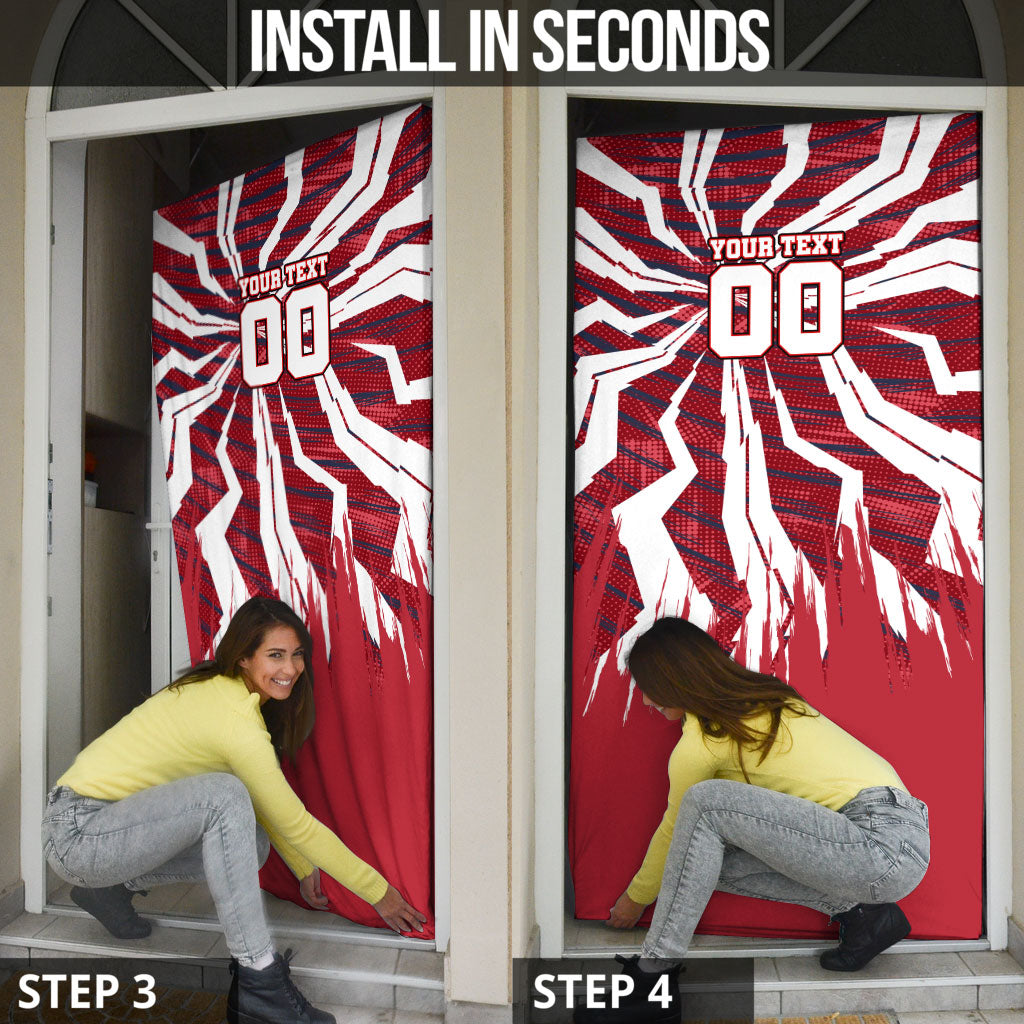 Personalized United States Soccer Door Cover American Eagle World Football Mascot
