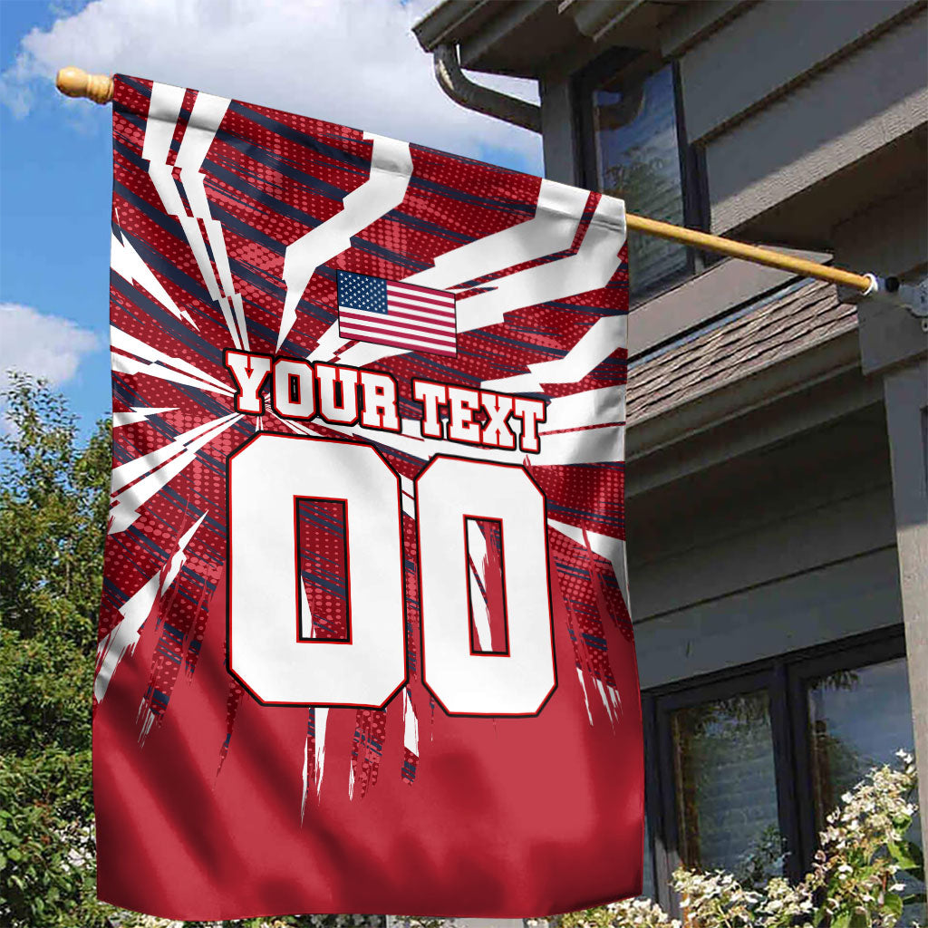 Personalized United States Soccer Garden Flag American Eagle World Football Mascot