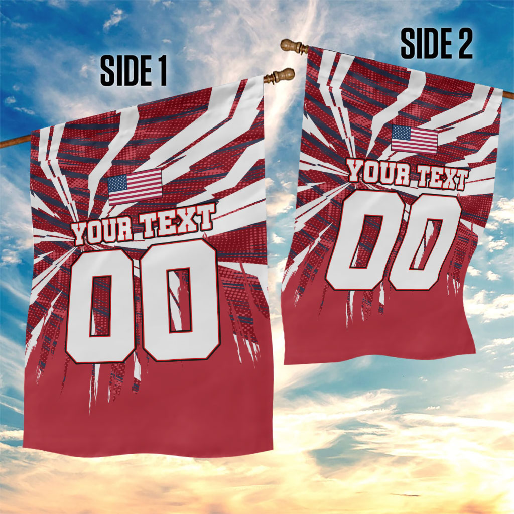 Personalized United States Soccer Garden Flag American Eagle World Football Mascot