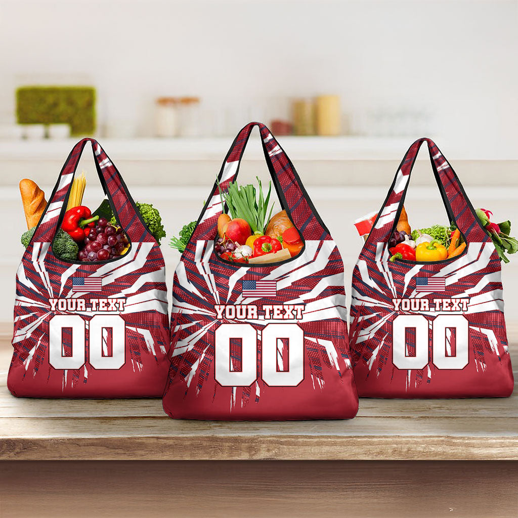 Personalized United States Soccer Grocery Bag American Eagle World Football Mascot