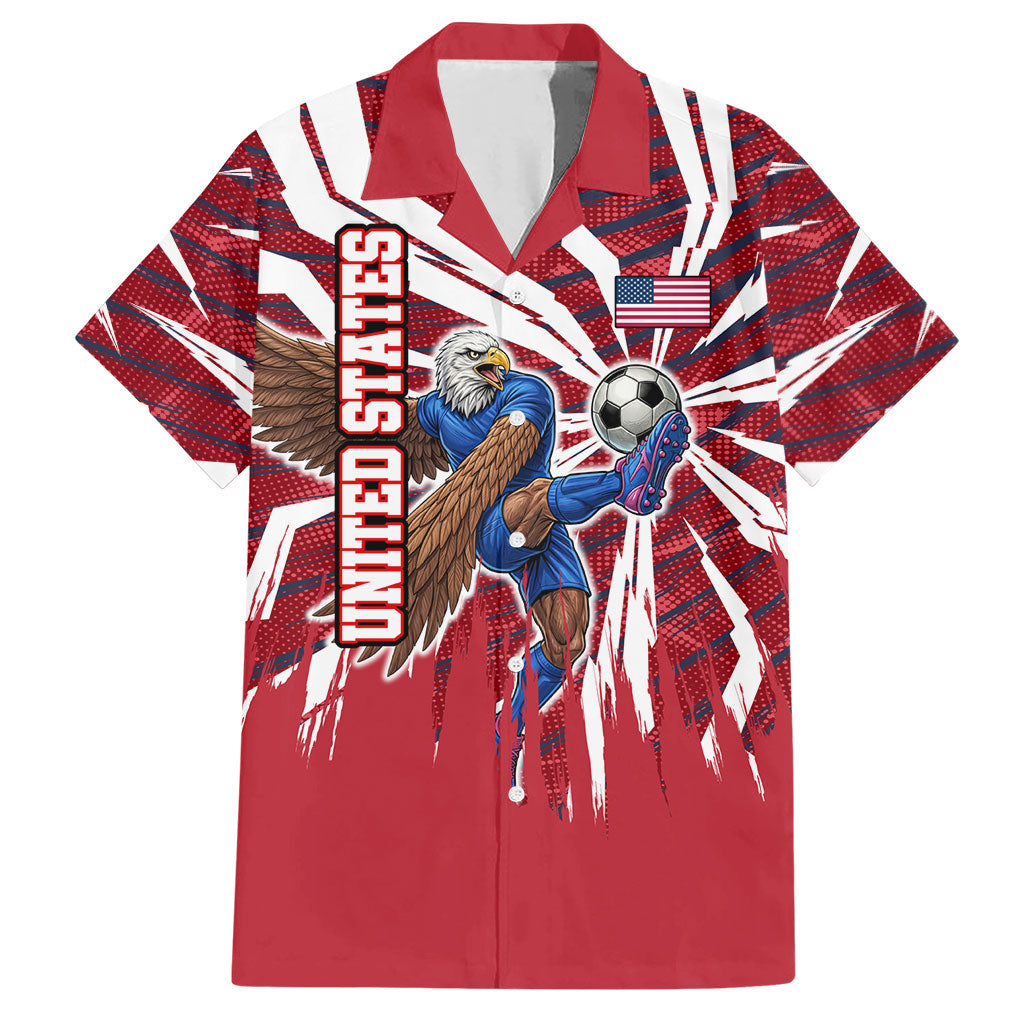 Personalized United States Soccer Hawaiian Shirt American Eagle World Football Mascot