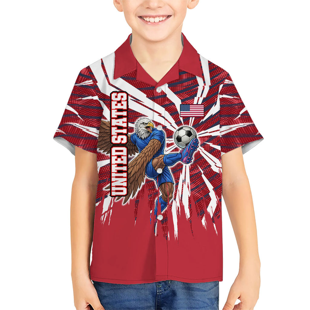 Personalized United States Soccer Hawaiian Shirt American Eagle World Football Mascot