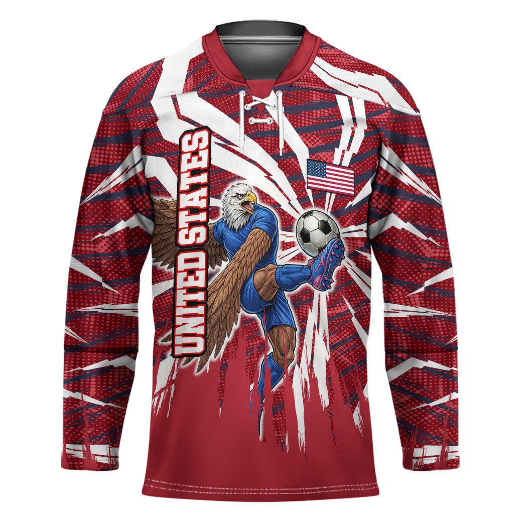 Personalized United States Soccer Hockey Jersey American Eagle World Football Mascot