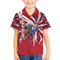 Personalized United States Soccer Kid Hawaiian Shirt American Eagle World Football Mascot