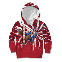Personalized United States Soccer Kid Hoodie American Eagle World Football Mascot