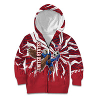 Personalized United States Soccer Kid Hoodie American Eagle World Football Mascot