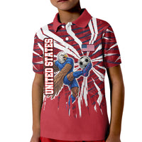 Personalized United States Soccer Kid Polo Shirt American Eagle World Football Mascot