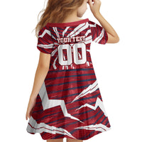 Personalized United States Soccer Kid Short Sleeve Dress American Eagle World Football Mascot