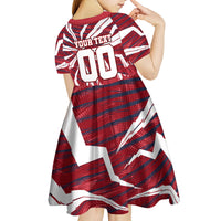 Personalized United States Soccer Kid Short Sleeve Dress American Eagle World Football Mascot