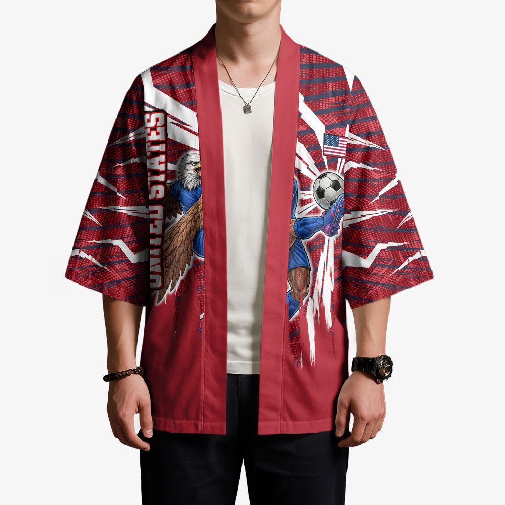 Personalized United States Soccer Kimono American Eagle World Football Mascot