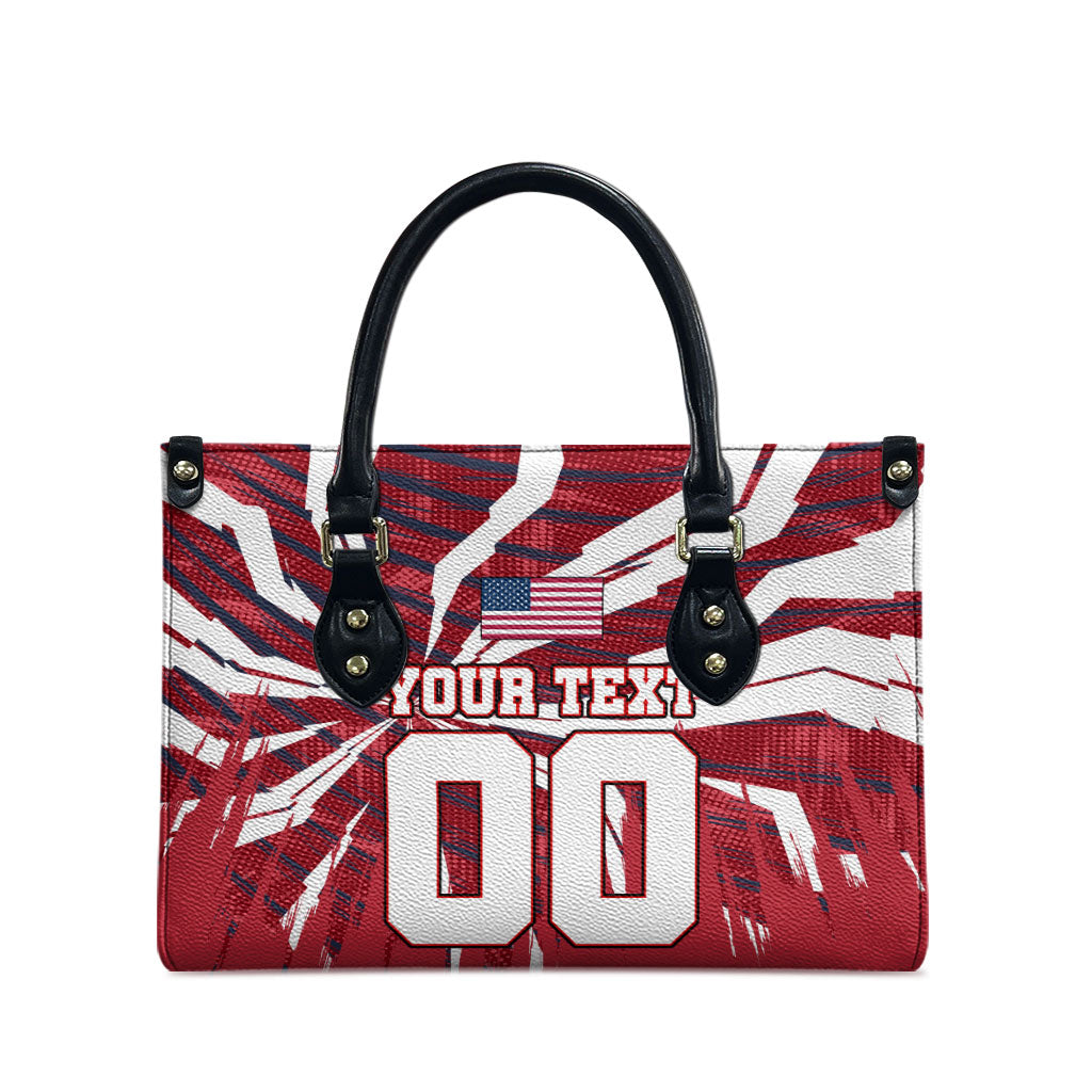 Personalized United States Soccer Leather Bag American Eagle World Football Mascot