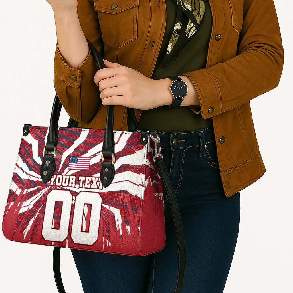 Personalized United States Soccer Leather Bag American Eagle World Football Mascot