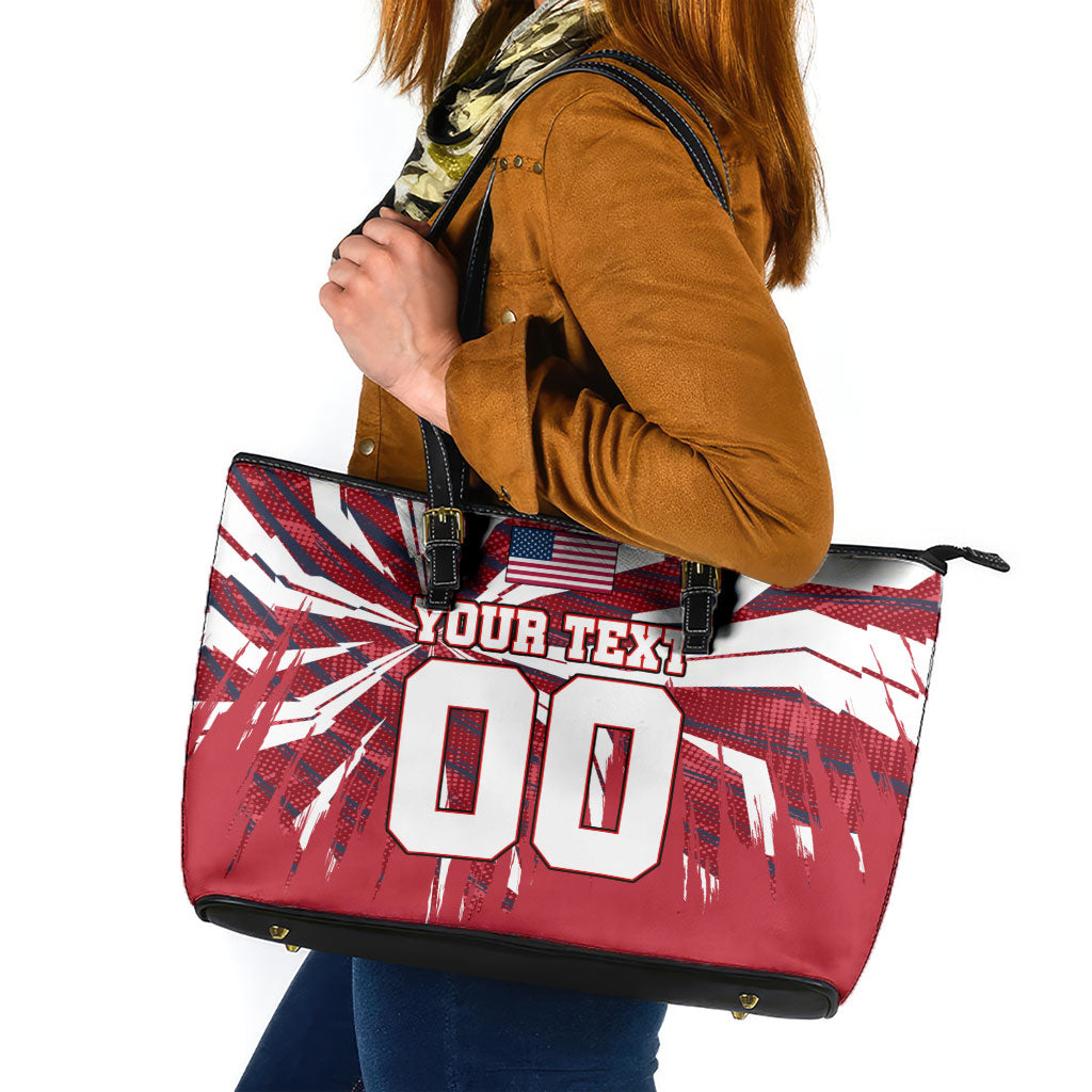 Personalized United States Soccer Leather Tote Bag American Eagle World Football Mascot