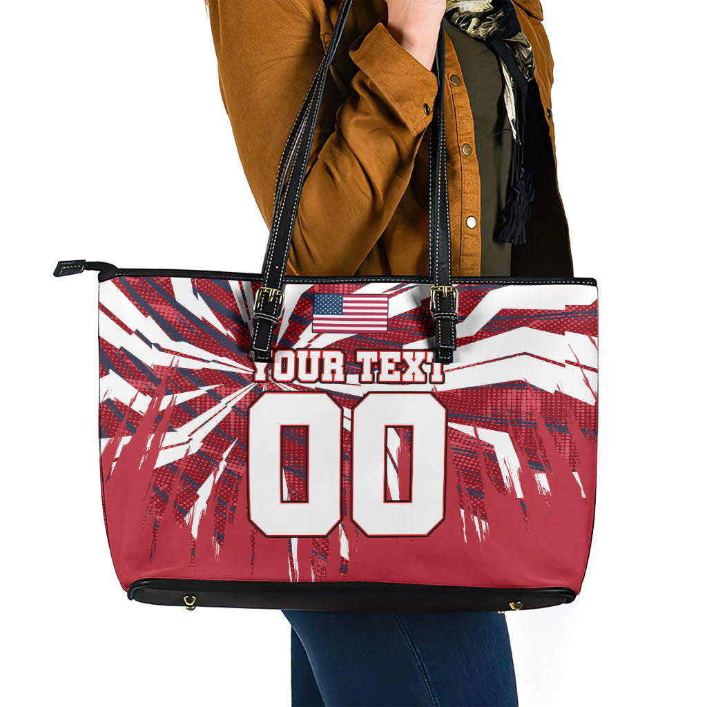 Personalized United States Soccer Leather Tote Bag American Eagle World Football Mascot