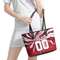 Personalized United States Soccer Leather Tote Bag American Eagle World Football Mascot
