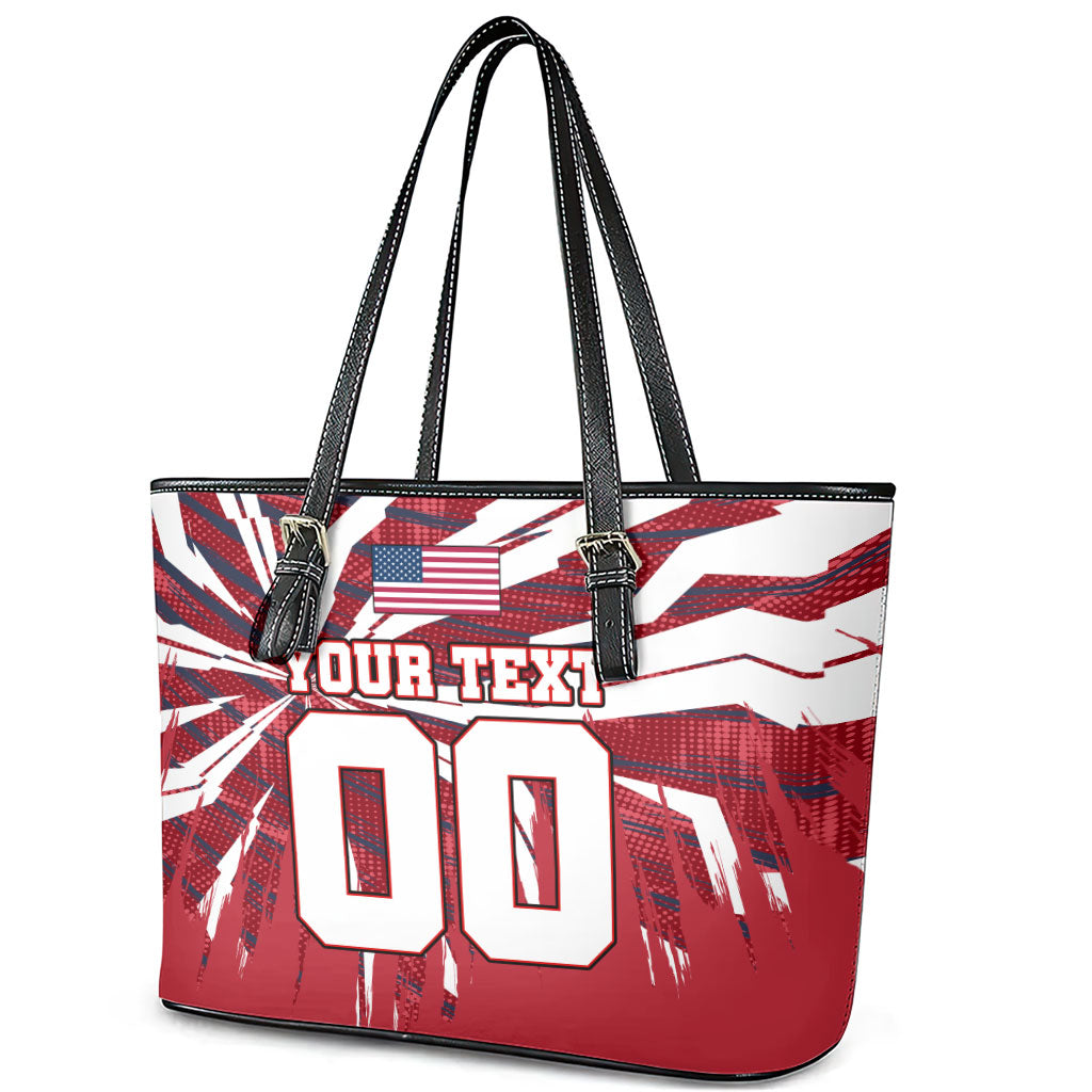 Personalized United States Soccer Leather Tote Bag American Eagle World Football Mascot