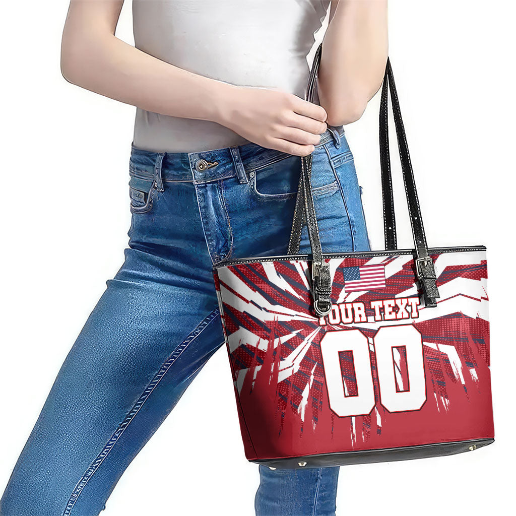 Personalized United States Soccer Leather Tote Bag American Eagle World Football Mascot