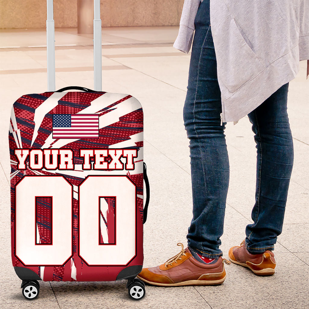 Personalized United States Soccer Luggage Cover American Eagle World Football Mascot