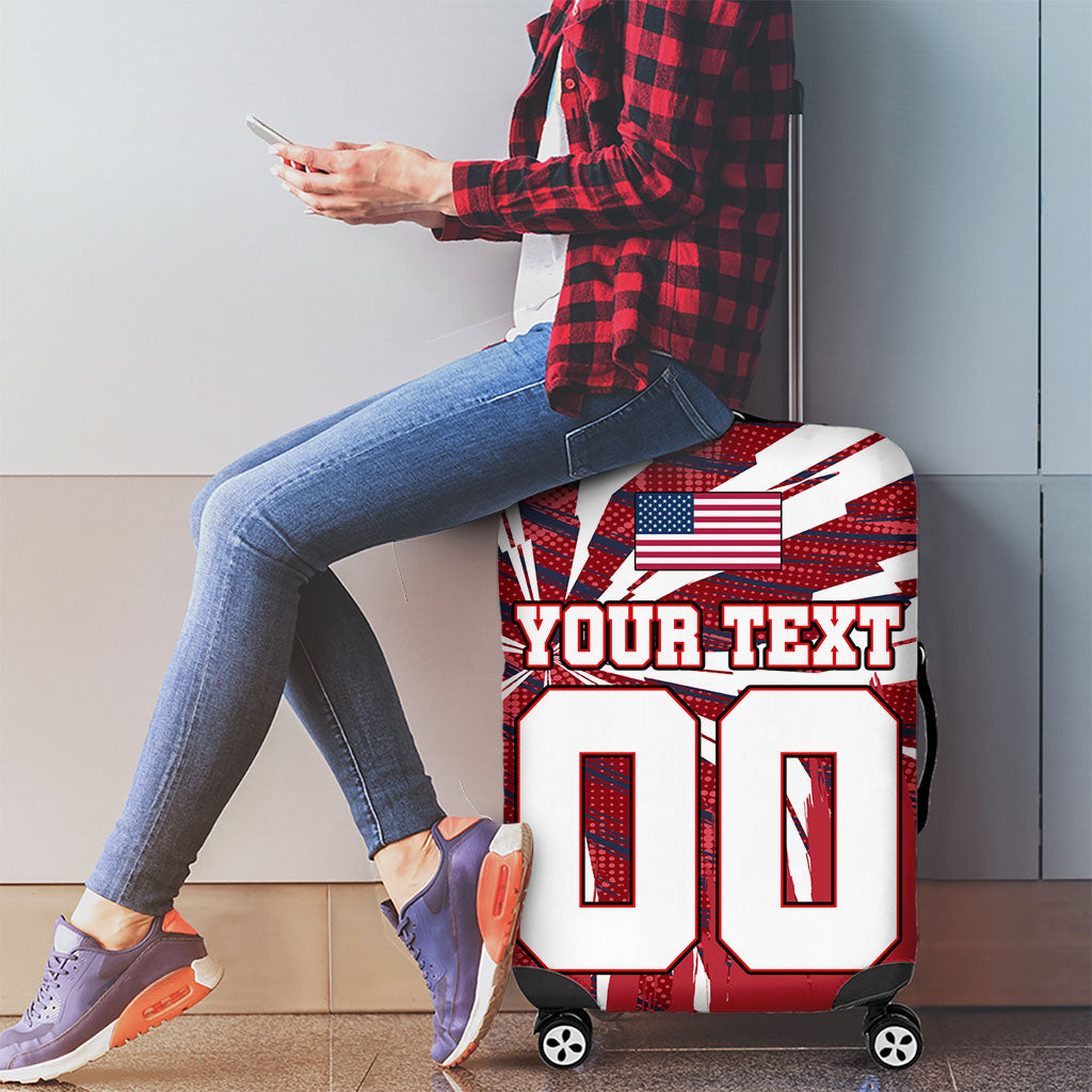 Personalized United States Soccer Luggage Cover American Eagle World Football Mascot