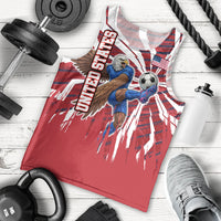 Personalized United States Soccer Men Tank Top American Eagle World Football Mascot