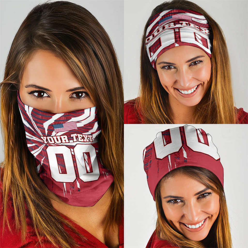 Personalized United States Soccer Neck Gaiter American Eagle World Football Mascot