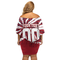 Personalized United States Soccer Off Shoulder Short Dress American Eagle World Football Mascot