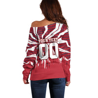 Personalized United States Soccer Off Shoulder Sweater American Eagle World Football Mascot