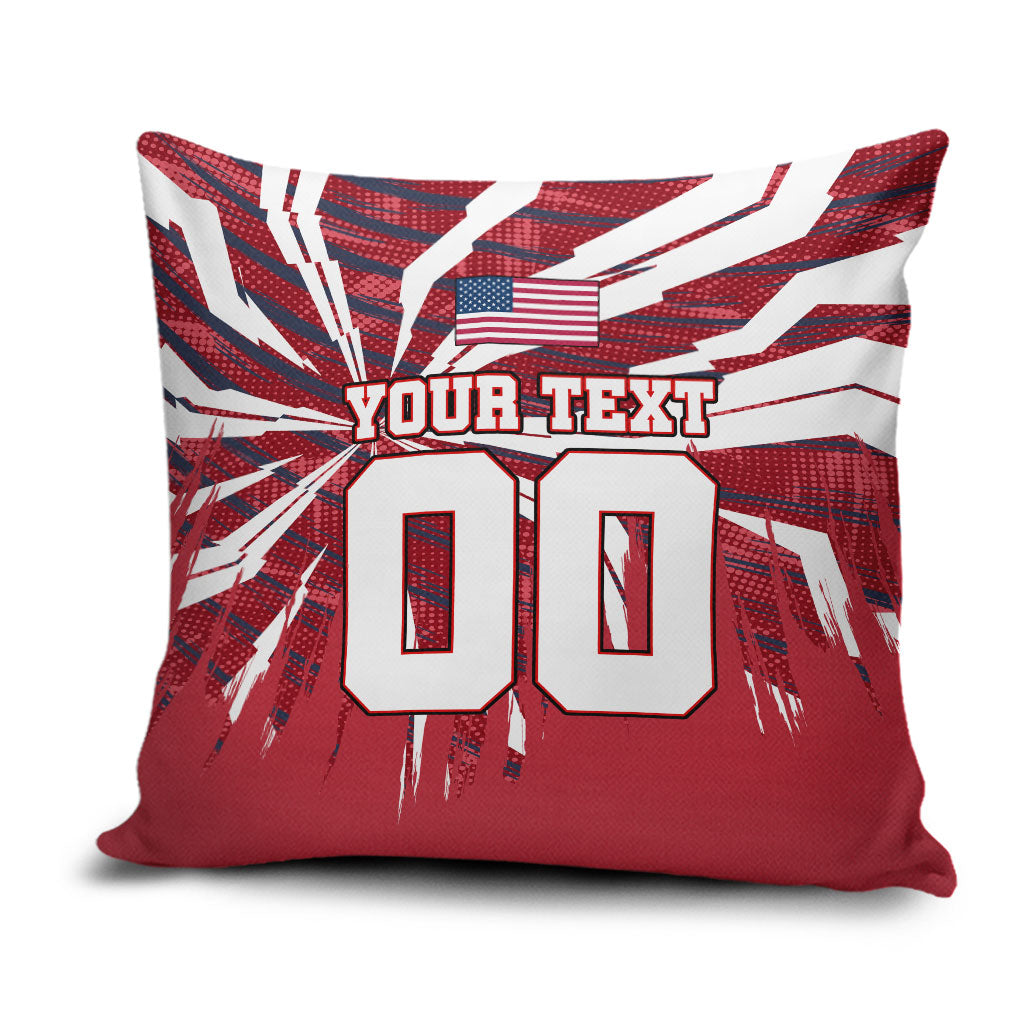 Personalized United States Soccer Pillow Cover American Eagle World Football Mascot