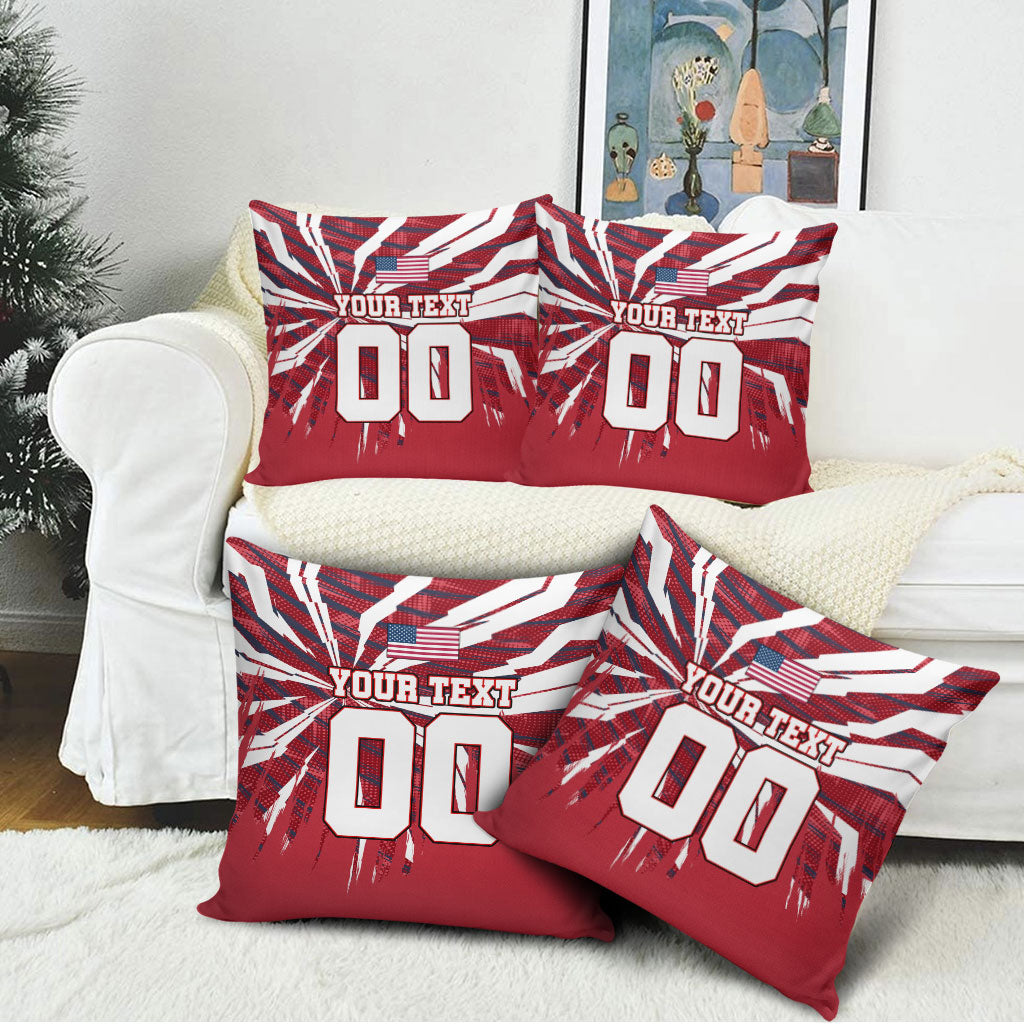 Personalized United States Soccer Pillow Cover American Eagle World Football Mascot