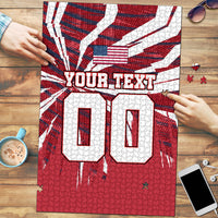 Personalized United States Soccer Puzzle American Eagle World Football Mascot