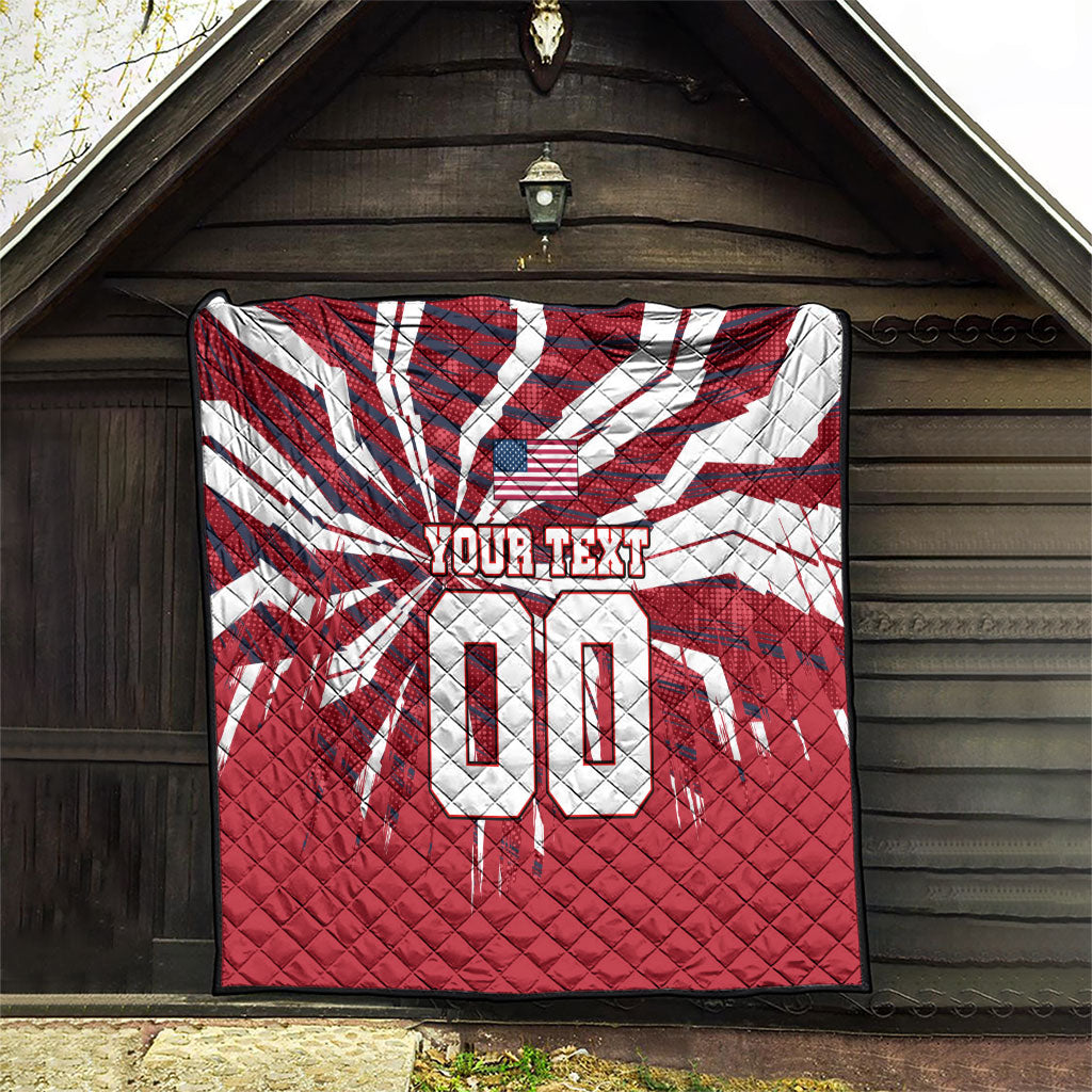 Personalized United States Soccer Quilt American Eagle World Football Mascot