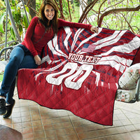 Personalized United States Soccer Quilt American Eagle World Football Mascot
