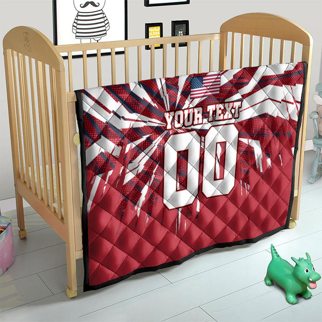 Personalized United States Soccer Quilt American Eagle World Football Mascot