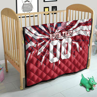 Personalized United States Soccer Quilt American Eagle World Football Mascot