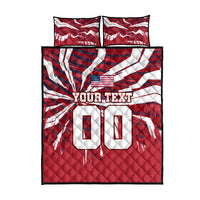 Personalized United States Soccer Quilt Bed Set American Eagle World Football Mascot