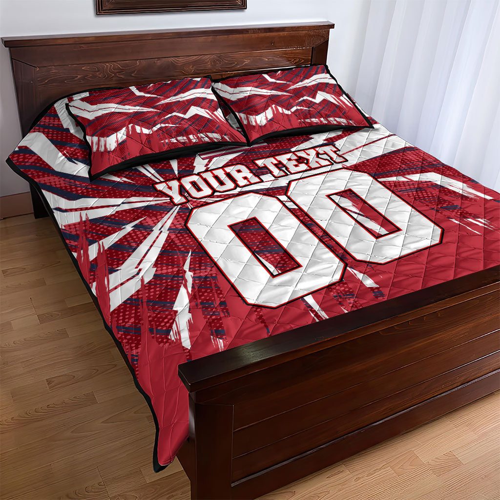 Personalized United States Soccer Quilt Bed Set American Eagle World Football Mascot