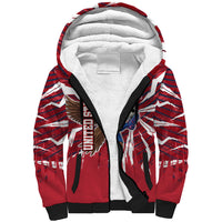 Personalized United States Soccer Sherpa Hoodie American Eagle World Football Mascot