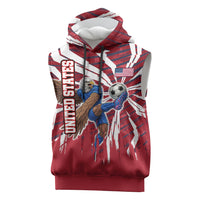 Personalized United States Soccer Sleeveless Hoodie American Eagle World Football Mascot
