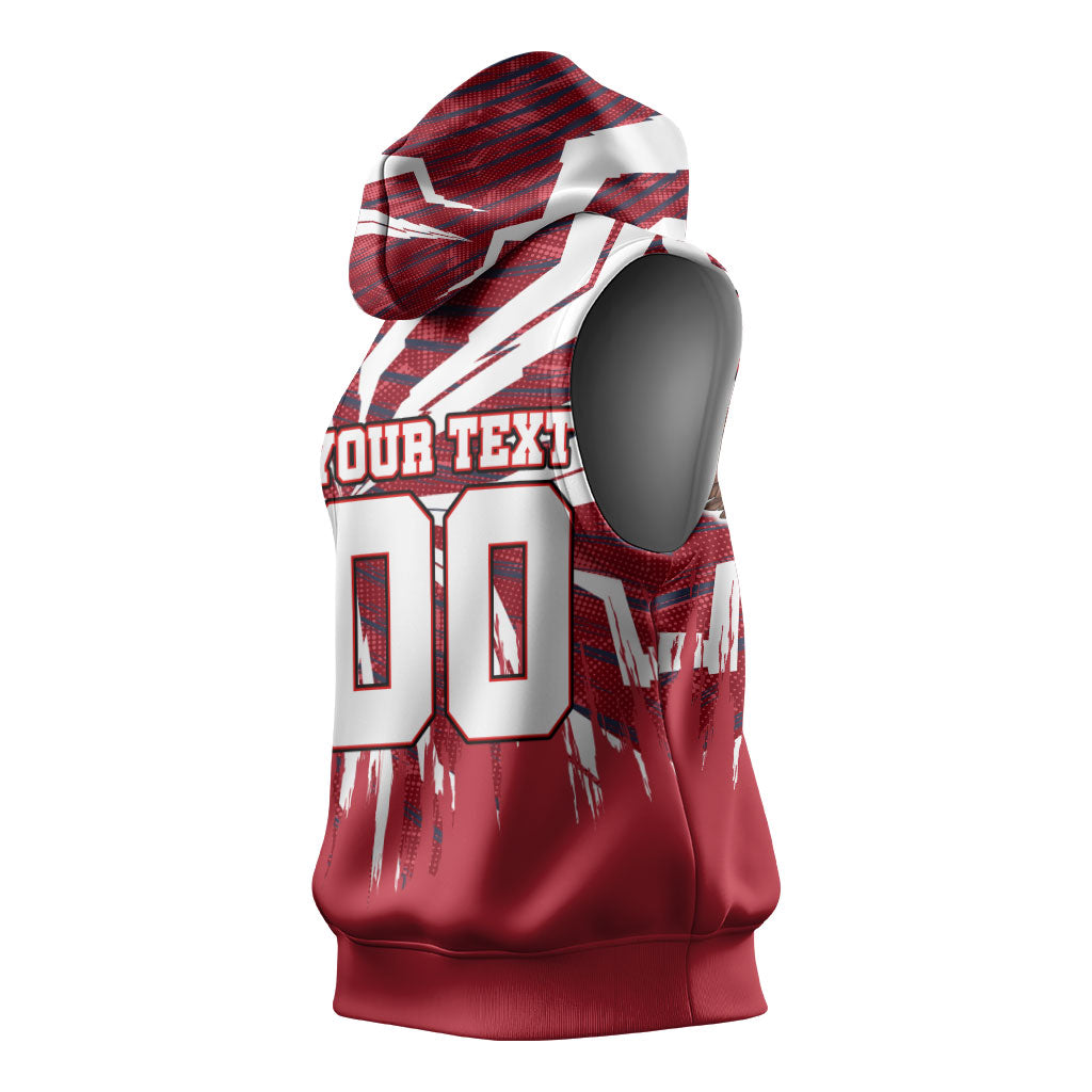 Personalized United States Soccer Sleeveless Hoodie American Eagle World Football Mascot