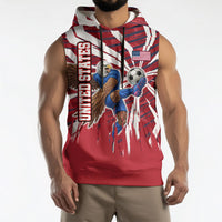Personalized United States Soccer Sleeveless Hoodie American Eagle World Football Mascot