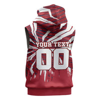 Personalized United States Soccer Sleeveless Zip Hoodie American Eagle World Football Mascot
