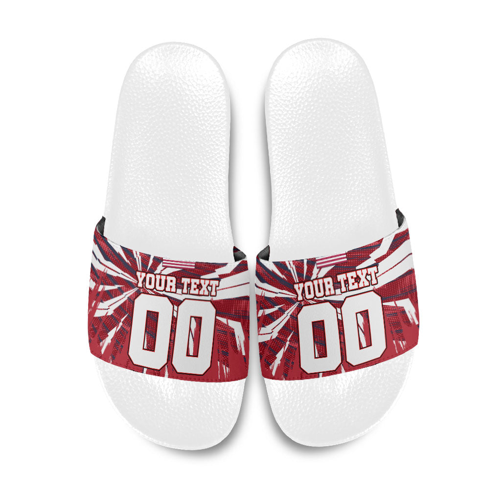 Personalized United States Soccer Slide Sandals American Eagle World Football Mascot