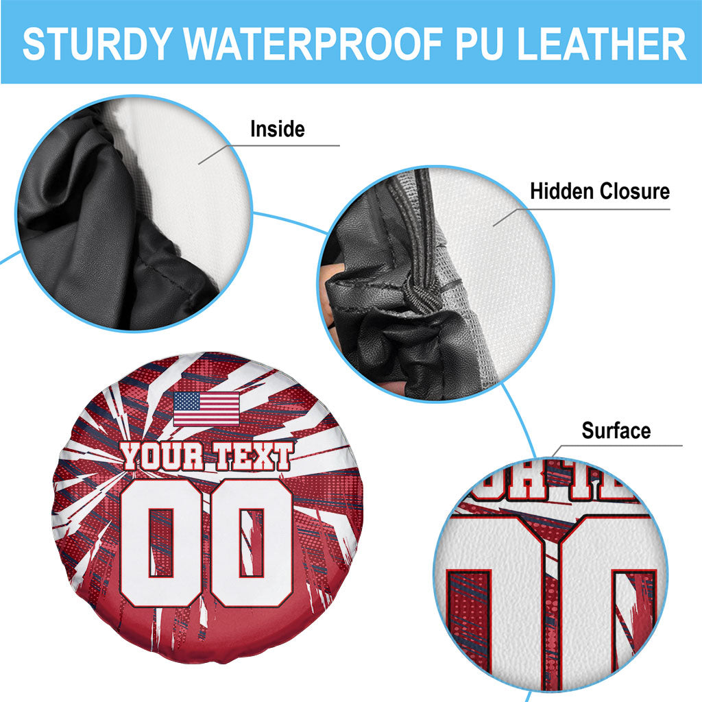 Personalized United States Soccer Spare Tire Cover American Eagle World Football Mascot