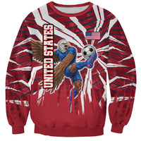 Personalized United States Soccer Sweatshirt American Eagle World Football Mascot