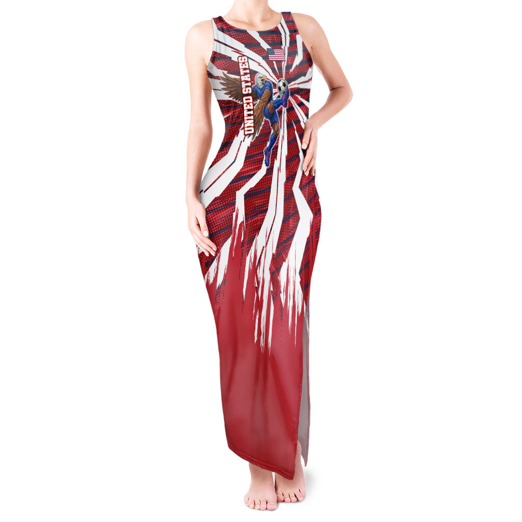 Personalized United States Soccer Tank Maxi Dress American Eagle World Football Mascot